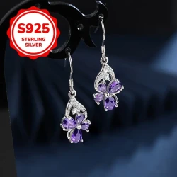 2pcs 925 Sterling Silvery Fashion Butterfly Dance Long Earrings – Perfect for Daily Wear or Parties, Exquisite Gift