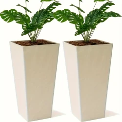 Set of 2 Large Plastic Planters