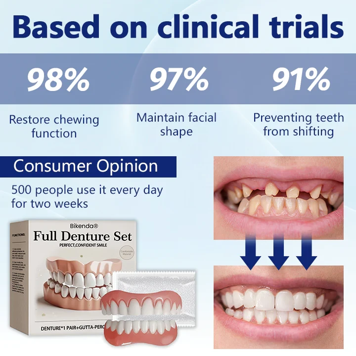 【Bikenda® Official Store】🦷Advanced Full Denture Set