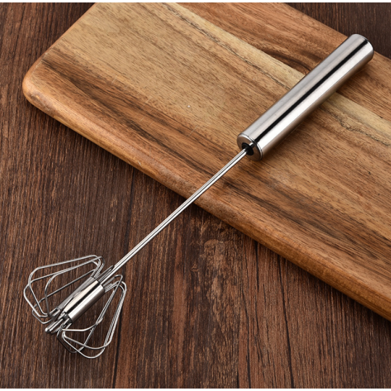 Semi-automatic Stainless Steel Egg Beater Whisk Hand Pressure Rotating Manual Mixer Egg Tools Cream Stirrer Kitchen Accessories
