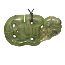 Jade Side Hanging Tiki Pendant