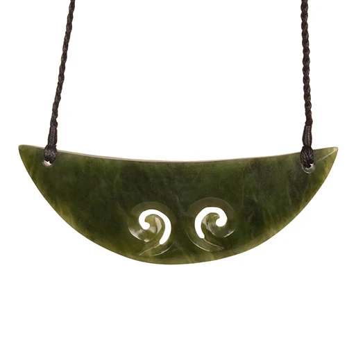 Greenstone Double Koru Breastplate Necklace