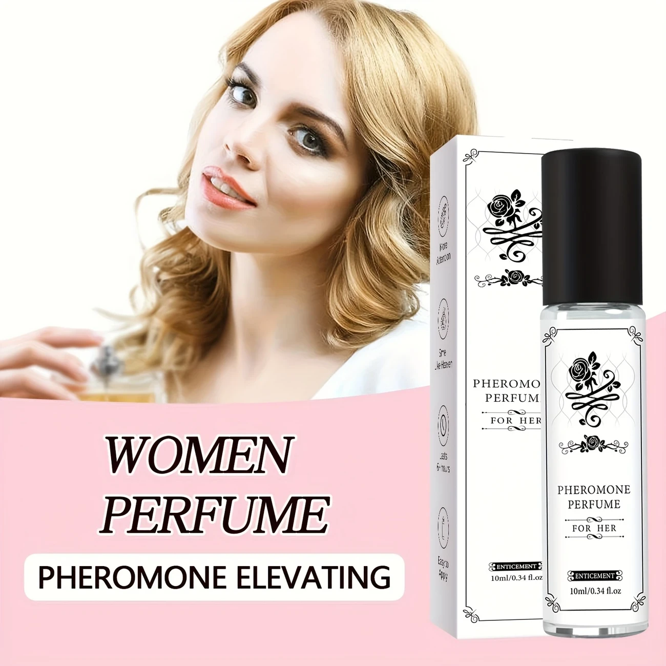 10ml Pheromone Perfume for Women – Long-Lasting Aquatic Scent, Elegant Floral Design, Formaldehyde-Free, High Concentration, Unisex Fragrance for Work, Travel, Dates & Daily Use