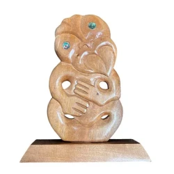Wooden Tiki on Stand