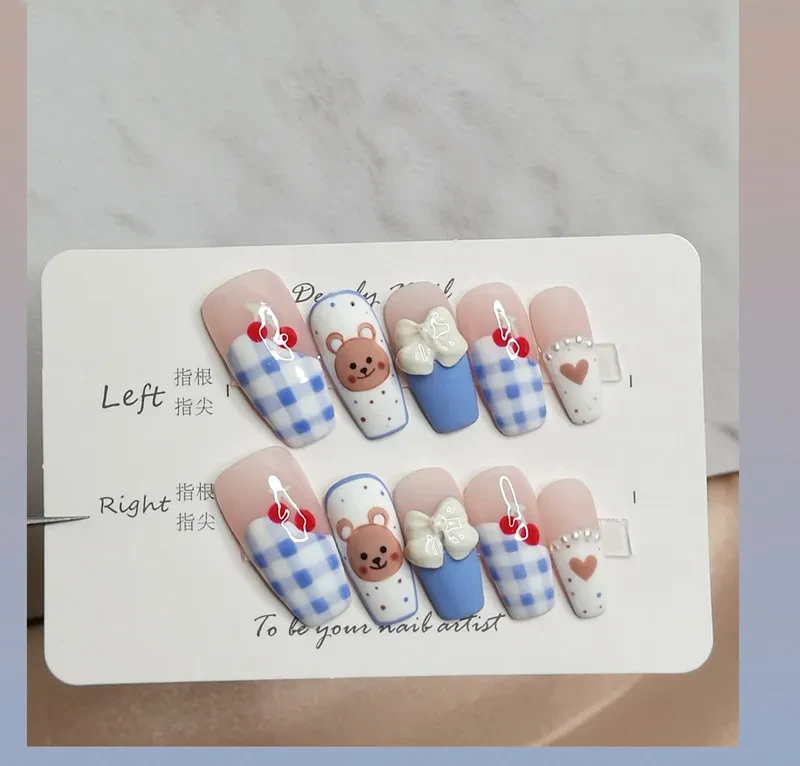 Checkered nail stencils