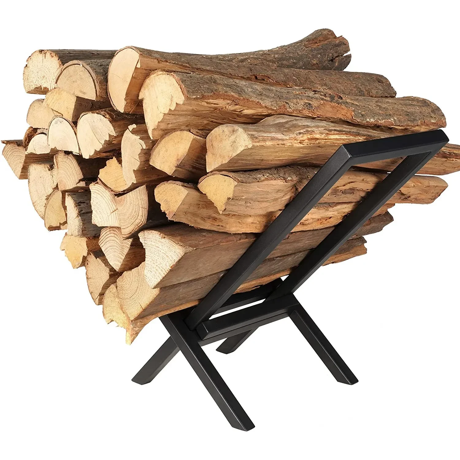Indoor firewood rack with tools