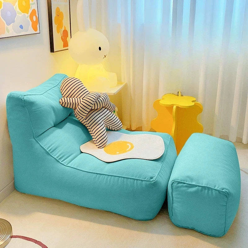 Cozy Convertible Single Sofa with Footrest – Compact Lounge Chair for Home