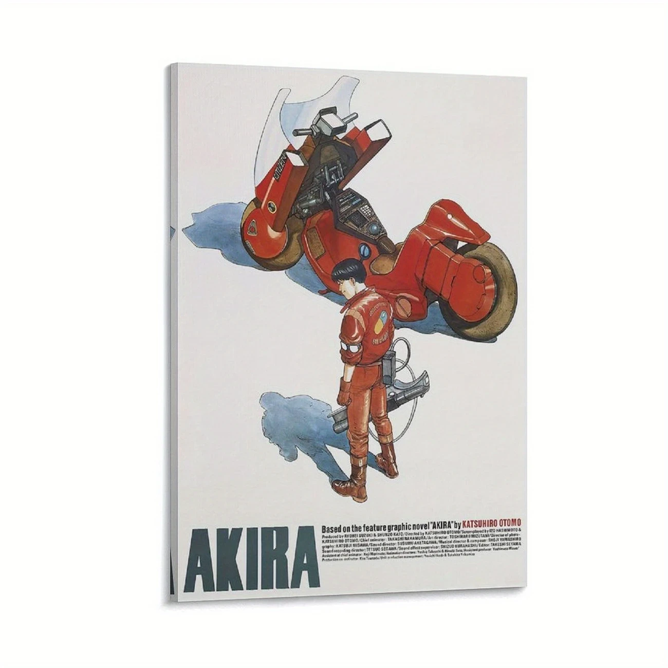 Akira Anime Poster with Inner Frame – Vintage Retro Art Deco Style Canvas Wall Art