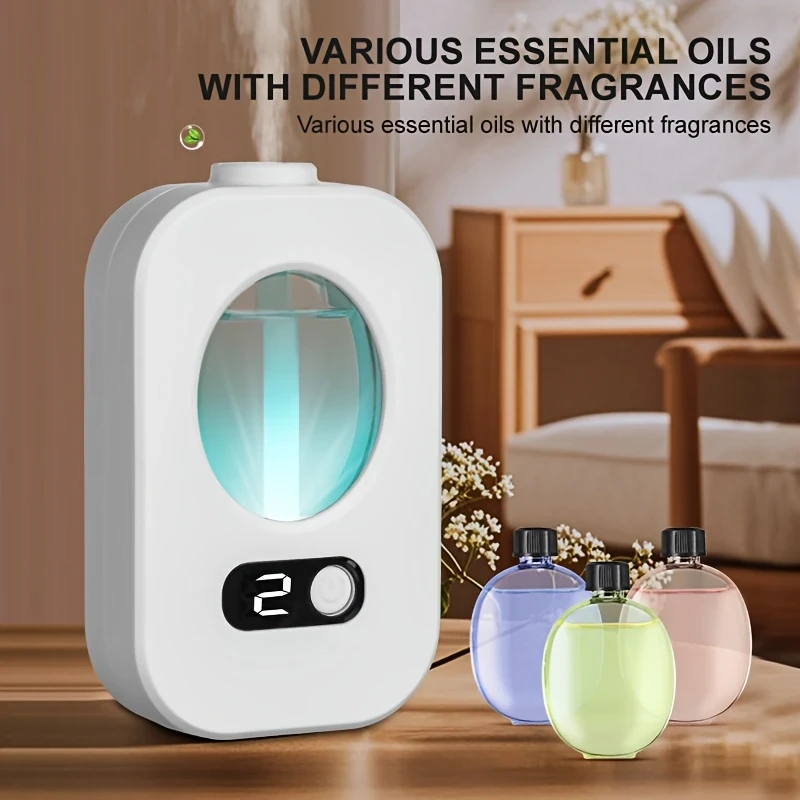 USB Rechargeable Smart Aroma Diffuser and Humidifier – Essential Oil Compatible, Quiet Mist with Night Light, Non-Waterproof, Ideal for Home, Office, Bathroom, and Toilet
