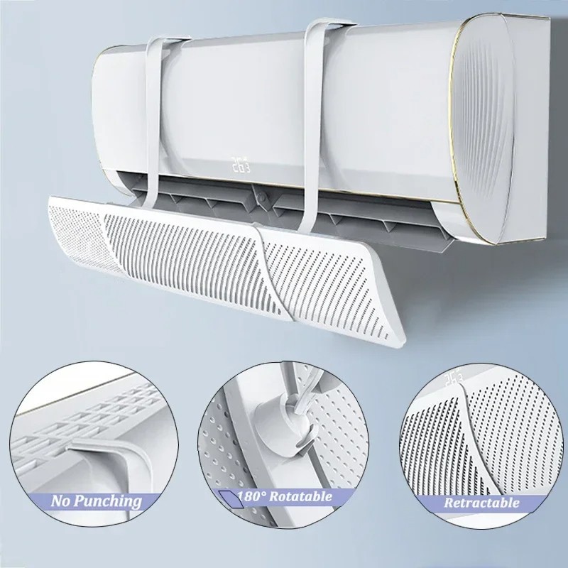 Universal Air Conditioner Wind Deflector – Adjustable Shade