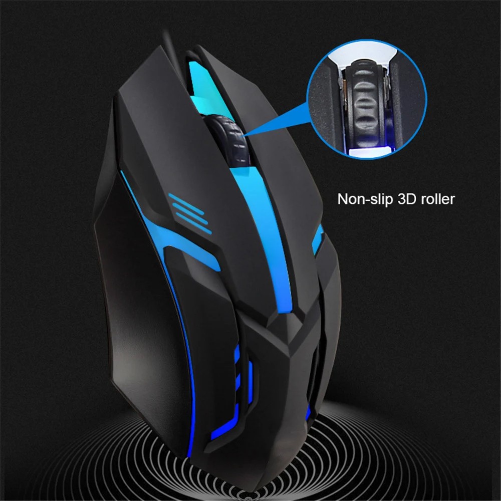 USB Wired Gaming Mouse 5000 DPI – Ergonomic, Silent, and Backlit Professional Gamer Mice