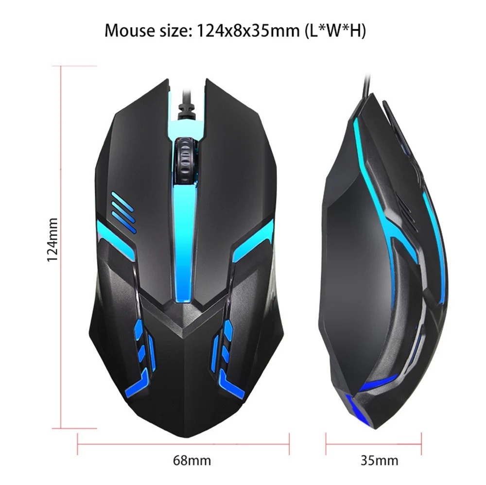 USB Wired Gaming Mouse 5000 DPI – Ergonomic, Silent, and Backlit Professional Gamer Mice