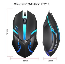 USB Wired Gaming Mouse 5000 DPI – Ergonomic, Silent, and Backlit Professional Gamer Mice