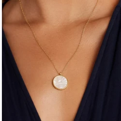 925 Sterling Silver Sunset Moment Necklace – Stylish and Simple Atmosphere
