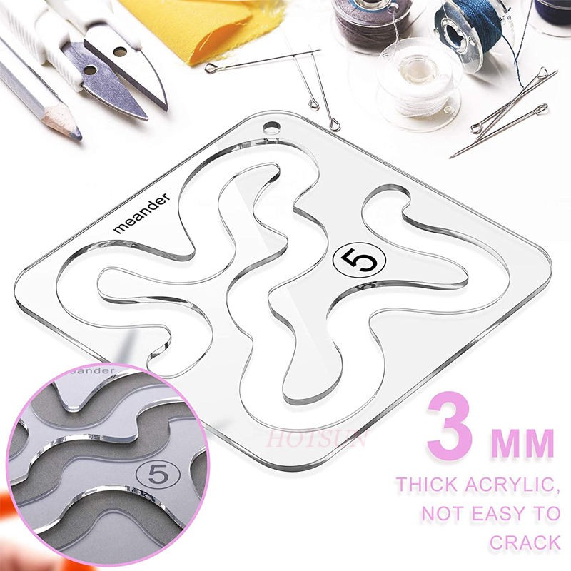 Free-Motion Garment Ruler Set (11 PCS)