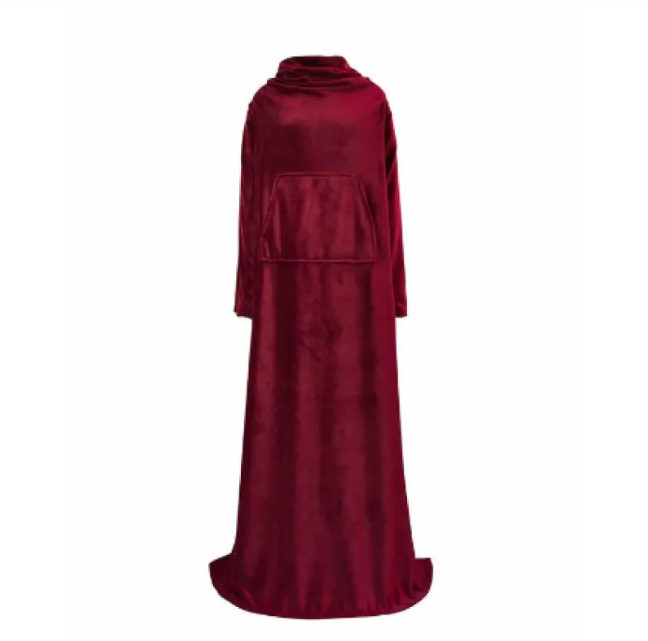 Fleece Blanket with Sleeves