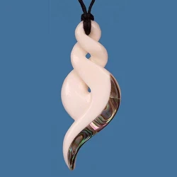 Bone Double Twist Pendant