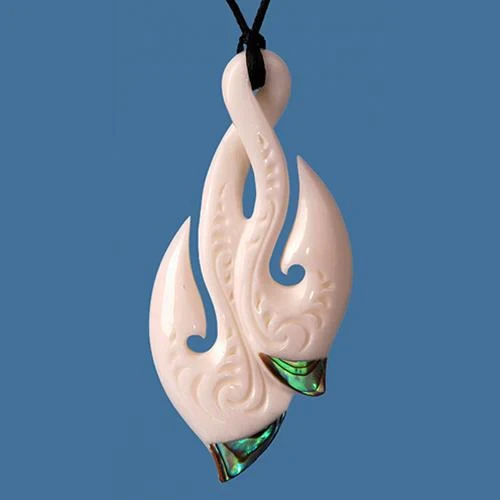 Bone Double Hook Pendant