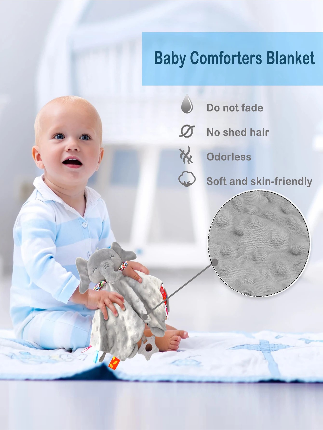 Elephant Baby Comforter Blanket – Soft, Reassuring Comfort for Your Little One
