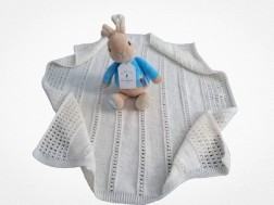 Merino Baby Blanket 🌿🇳🇿 | Cream | Handmade
