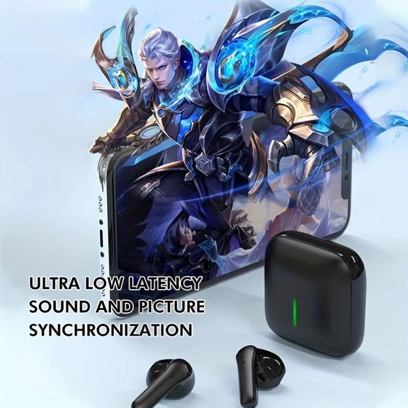 Wireless Earbuds – Ultra-Long Battery Life, Noise-Canceling, Touch Control, and Comfortable Semi-Open Back Design for Sports and Gaming