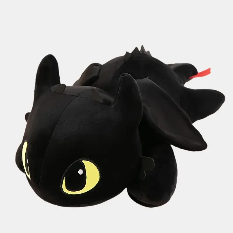 Adorable Dragon Plush Toy – Large White & Black Soft Stuffed Animal with Big Eyes