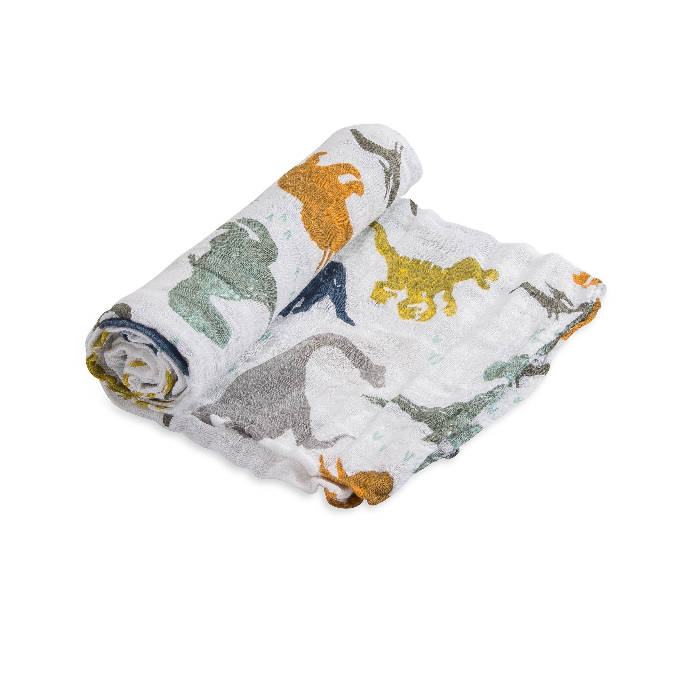 Single Cotton Muslin Swaddle | Dinosaurs