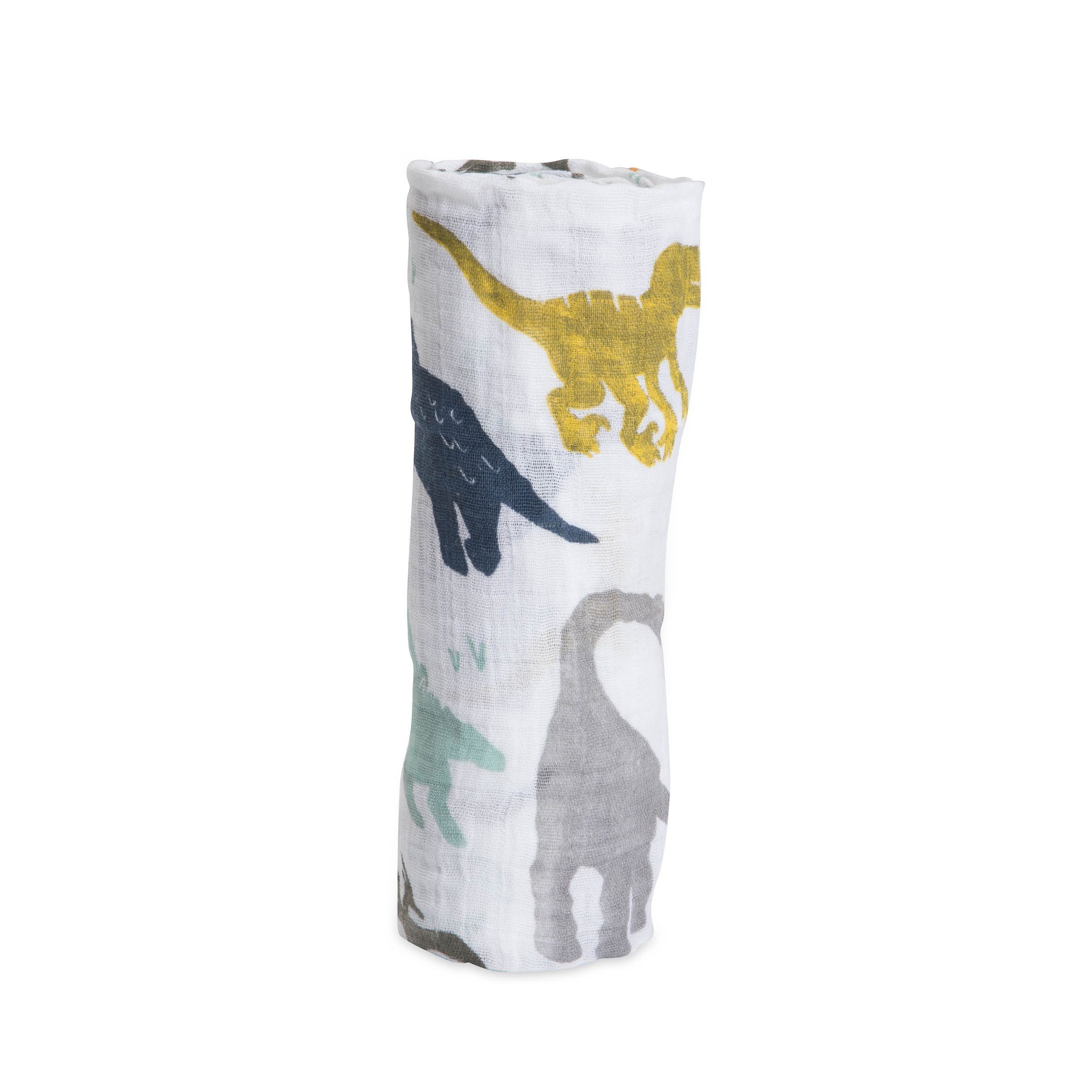 Single Cotton Muslin Swaddle | Dinosaurs