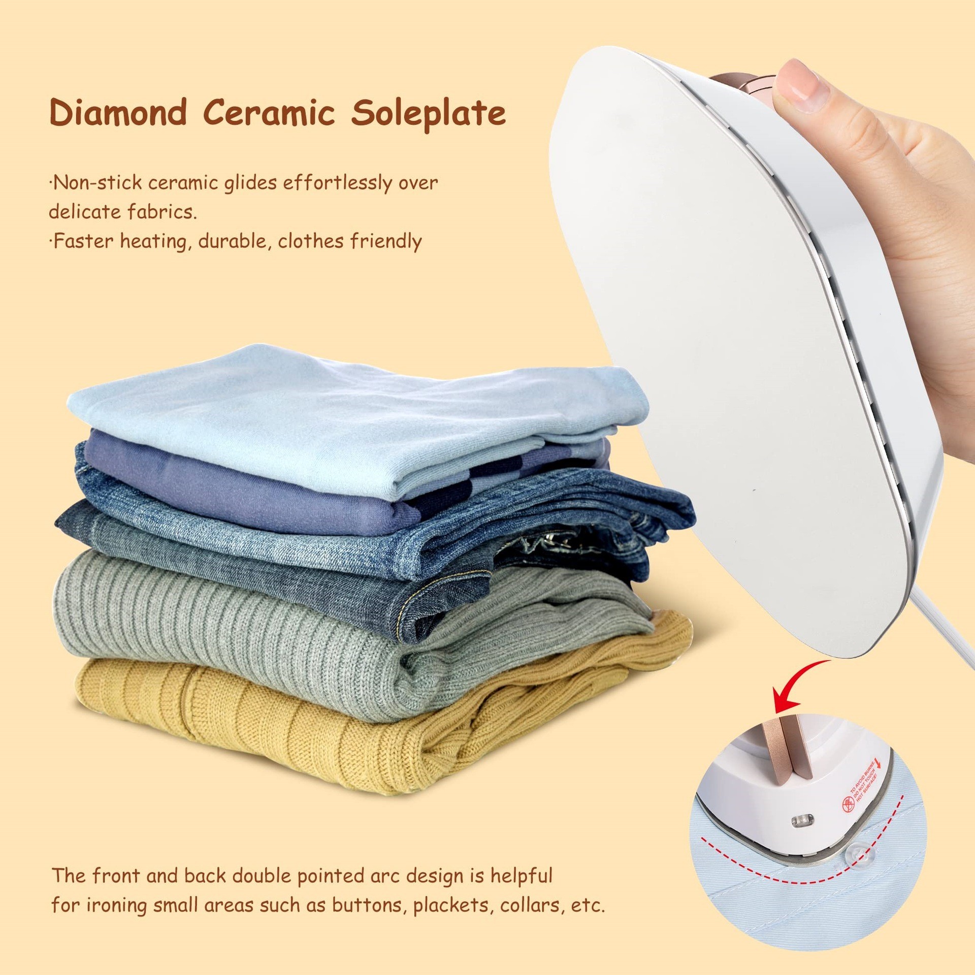 Newbealer Travel Iron with Dual Voltage