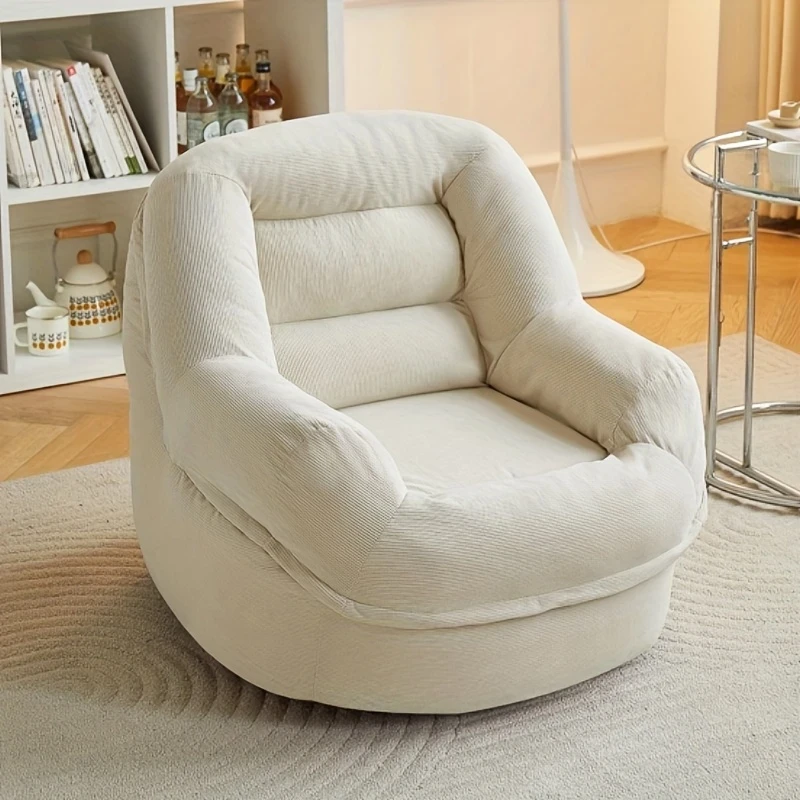 Cozy Green Bean Bag Chair – Convertible Backrest Sofa for Ultimate Comfort