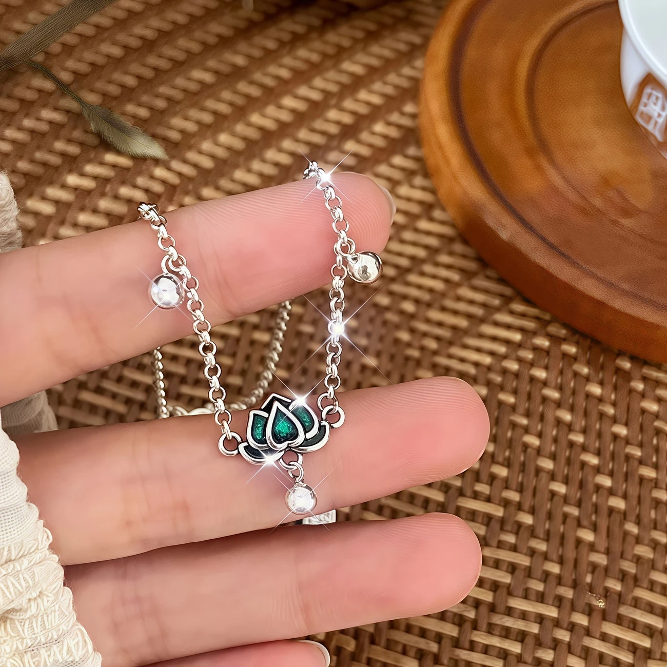 1pc 925 Silver Lotus Bell Anklet – Elegant, Protective, and Symbolic Jewelry for Women