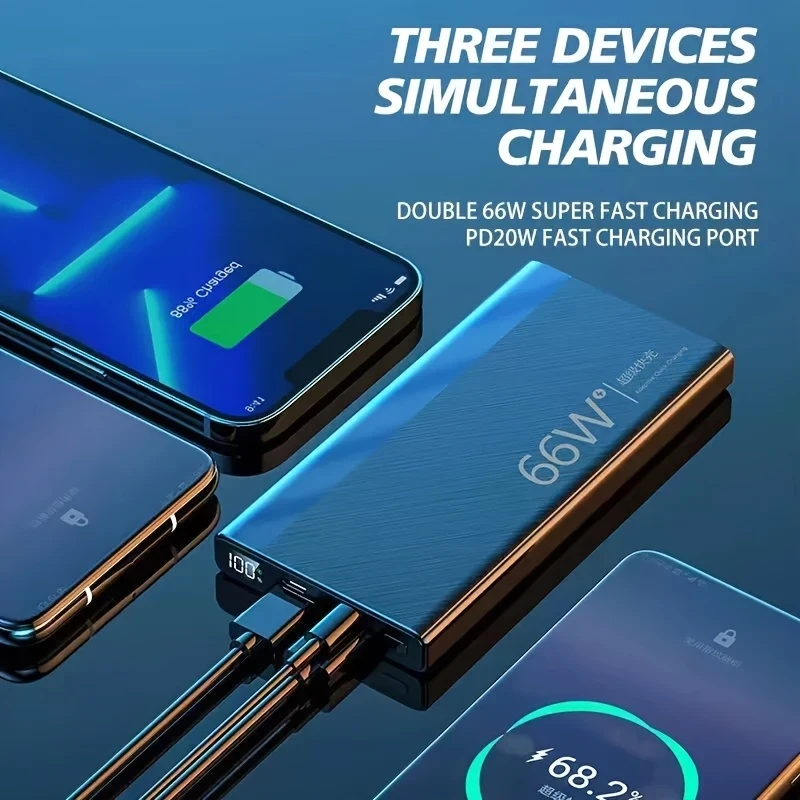 66W 20000mAh Power Bank Fast Charging Portable Charger – Ultimate External Battery with PD 18W Support