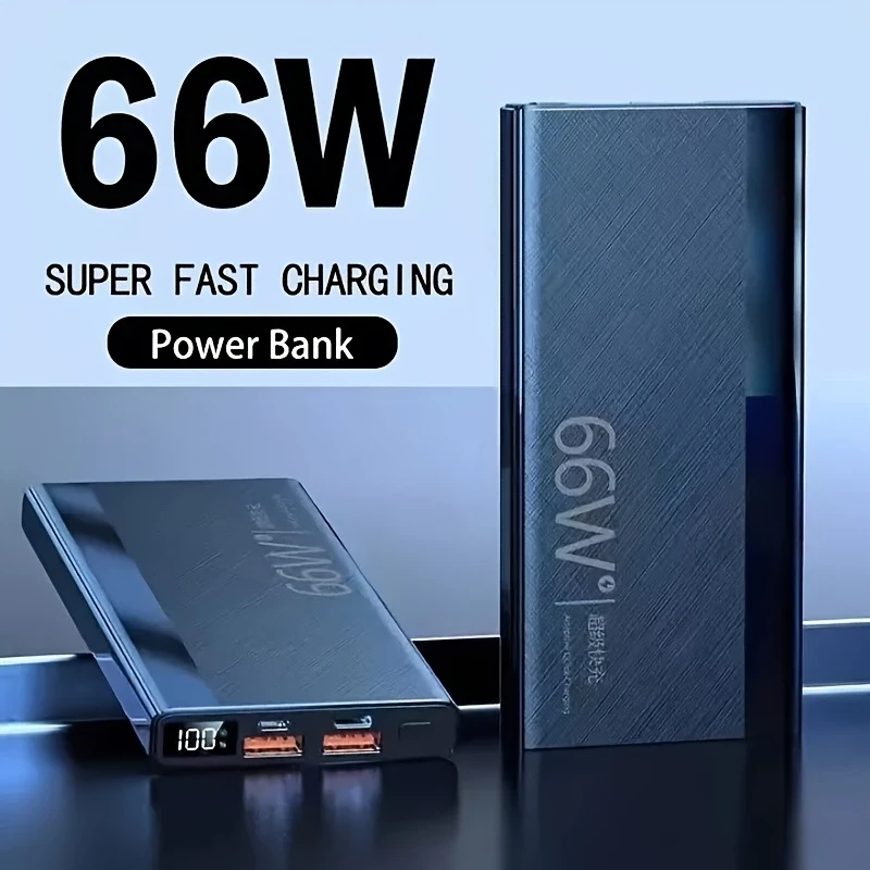 66W 20000mAh Power Bank Fast Charging Portable Charger – Ultimate External Battery with PD 18W Support