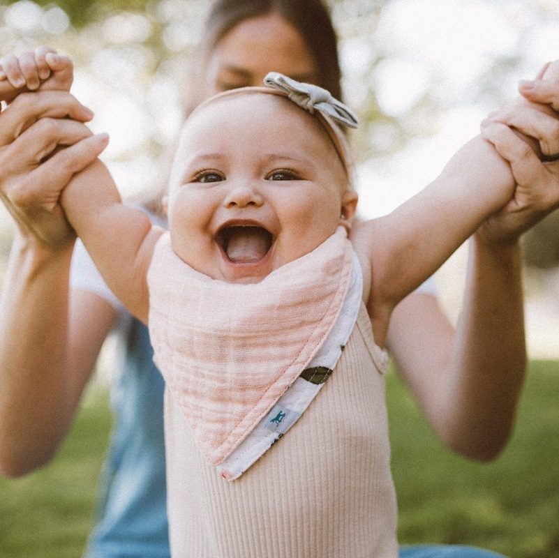 Bandana Reversible Bib | Floral Roses
