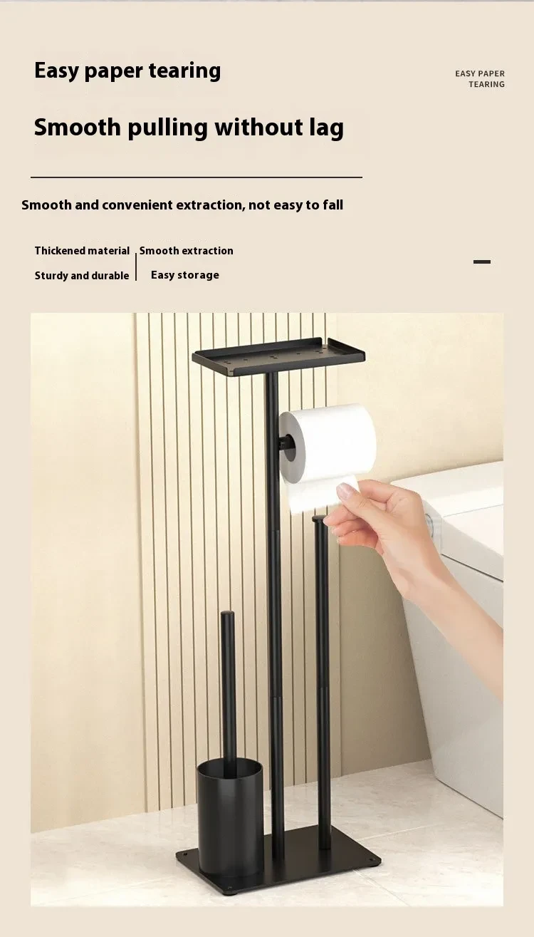 Plastic Free Standing Toilet Roll Holder