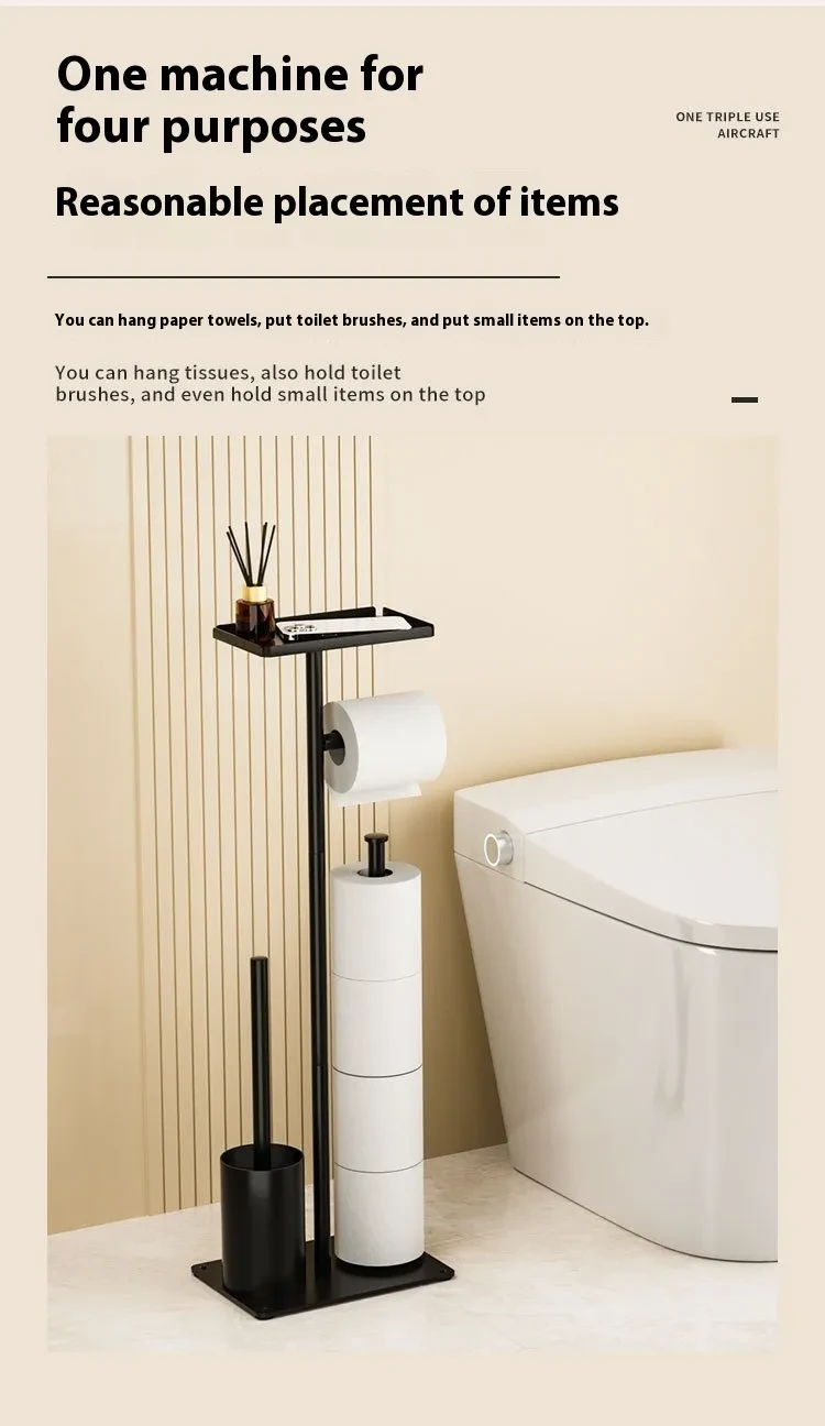 Plastic Free Standing Toilet Roll Holder
