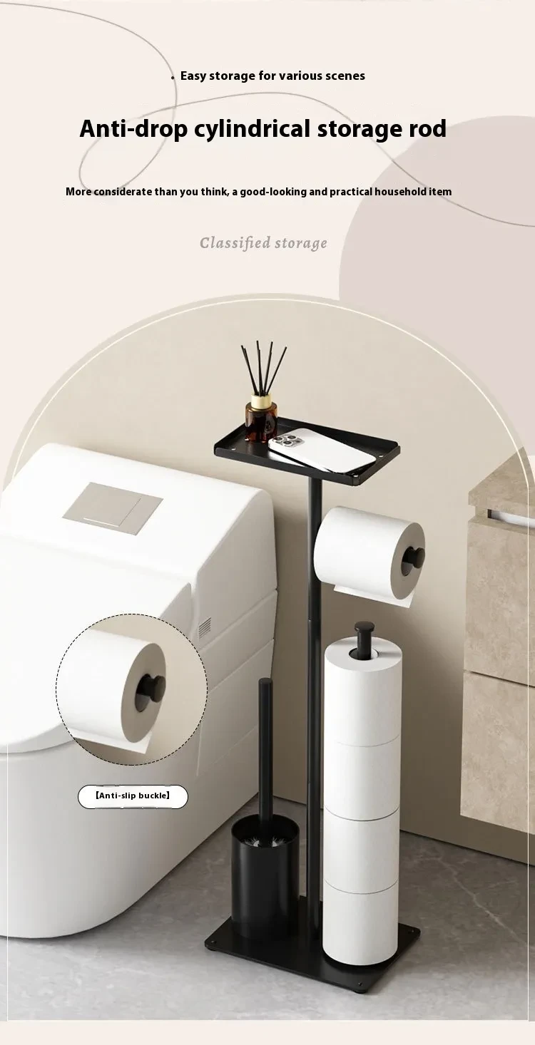 Plastic Free Standing Toilet Roll Holder