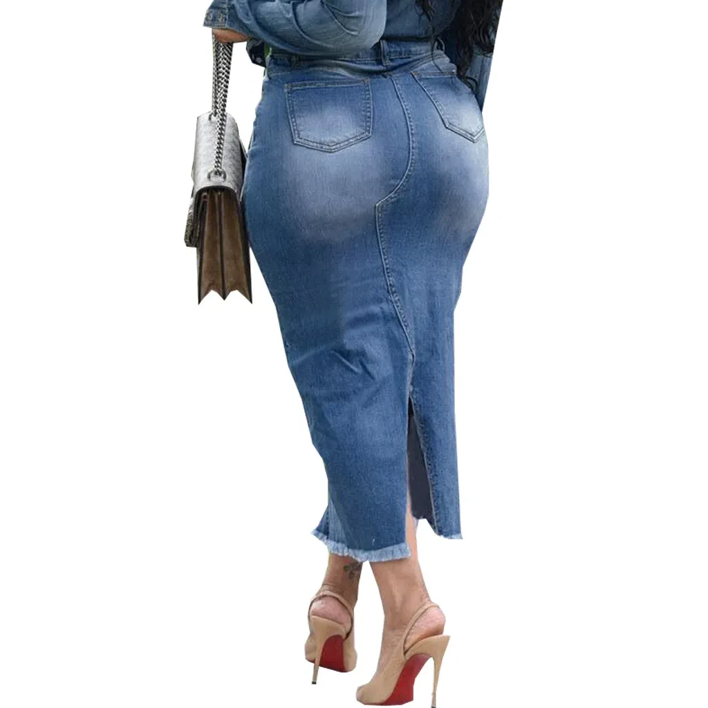 Plus Size Denim Skirts