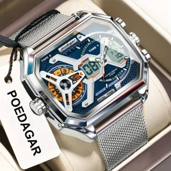 POEDAGAR Men's Sports Electronic Watch