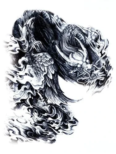 Dragon Tattoo for Shoulder and Chest