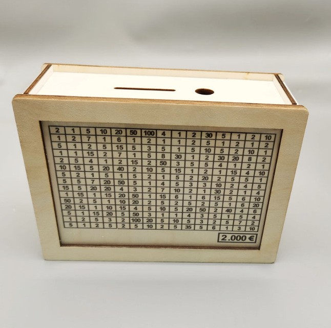 Cash Vault Wooden Savings Box