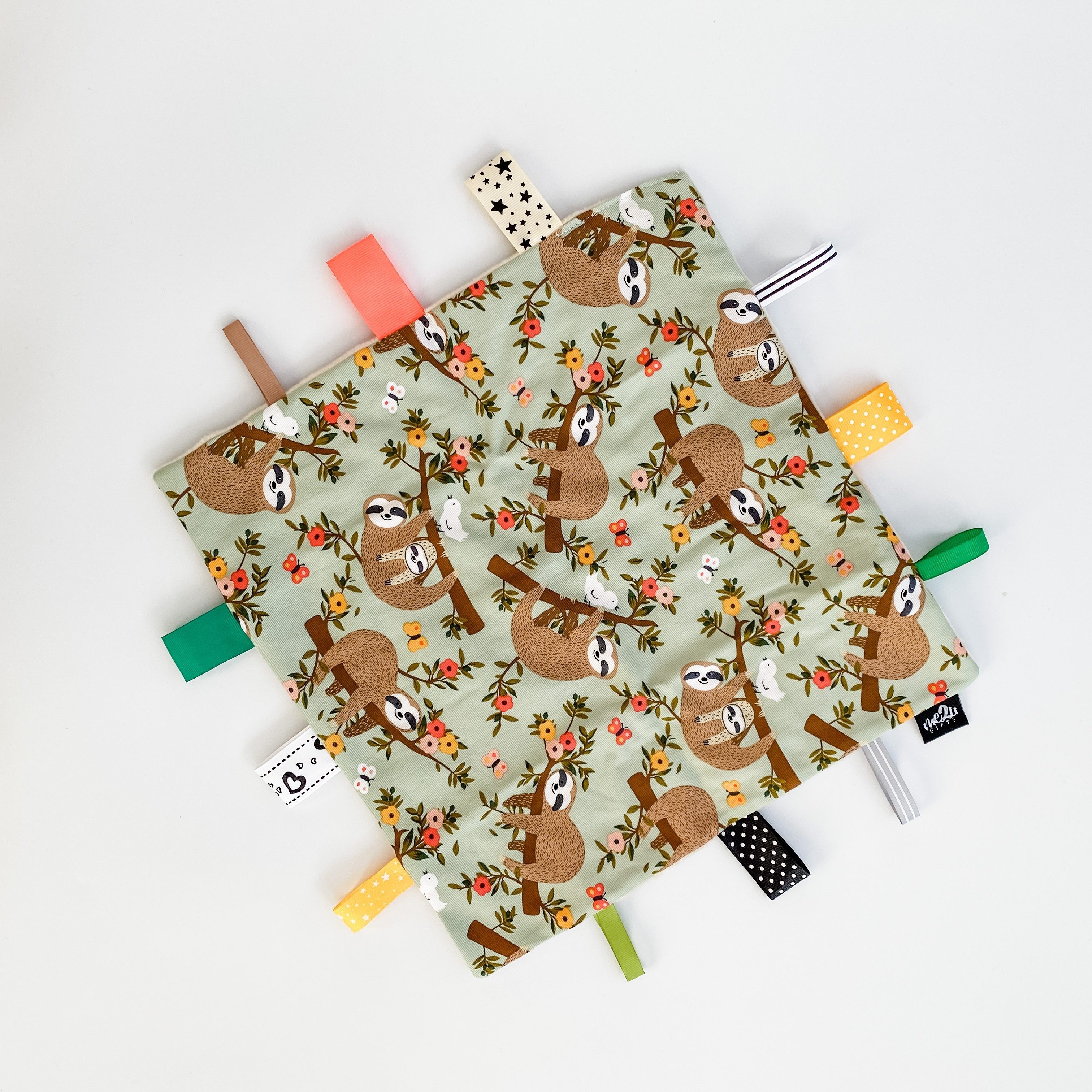 Tag-Me-Blankie | Sage Sloth | Made in NZ