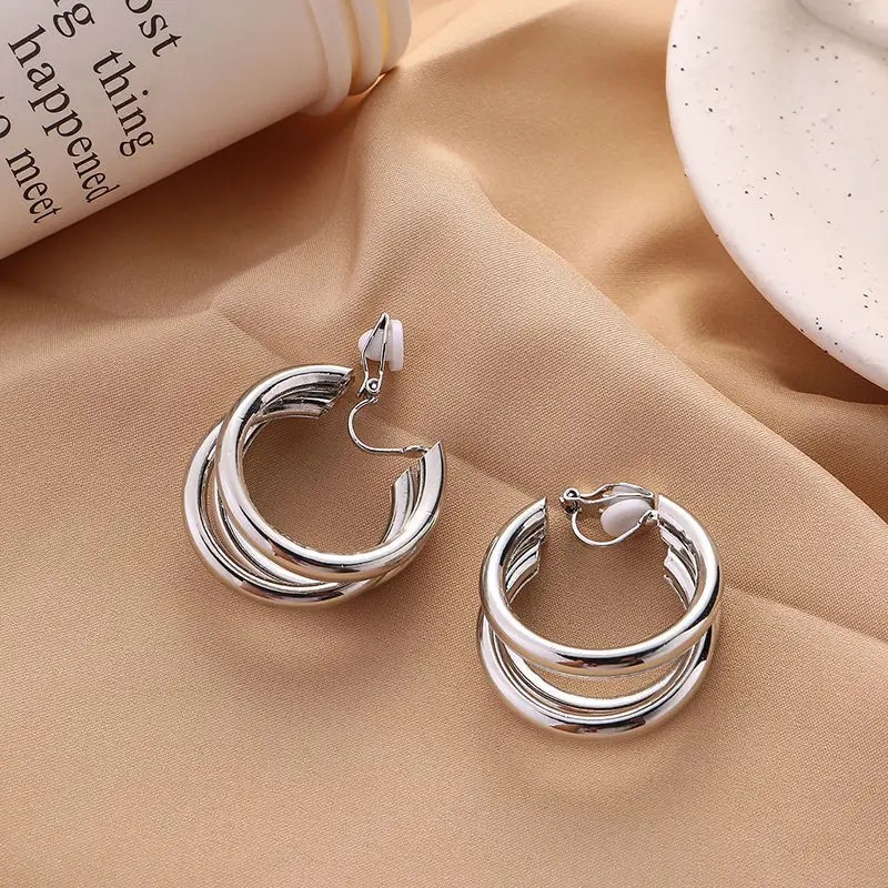 Hot Sale Statement Vintage Clip-On Earrings Without Piercing for Women