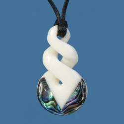 Bone Double Twist Pendant