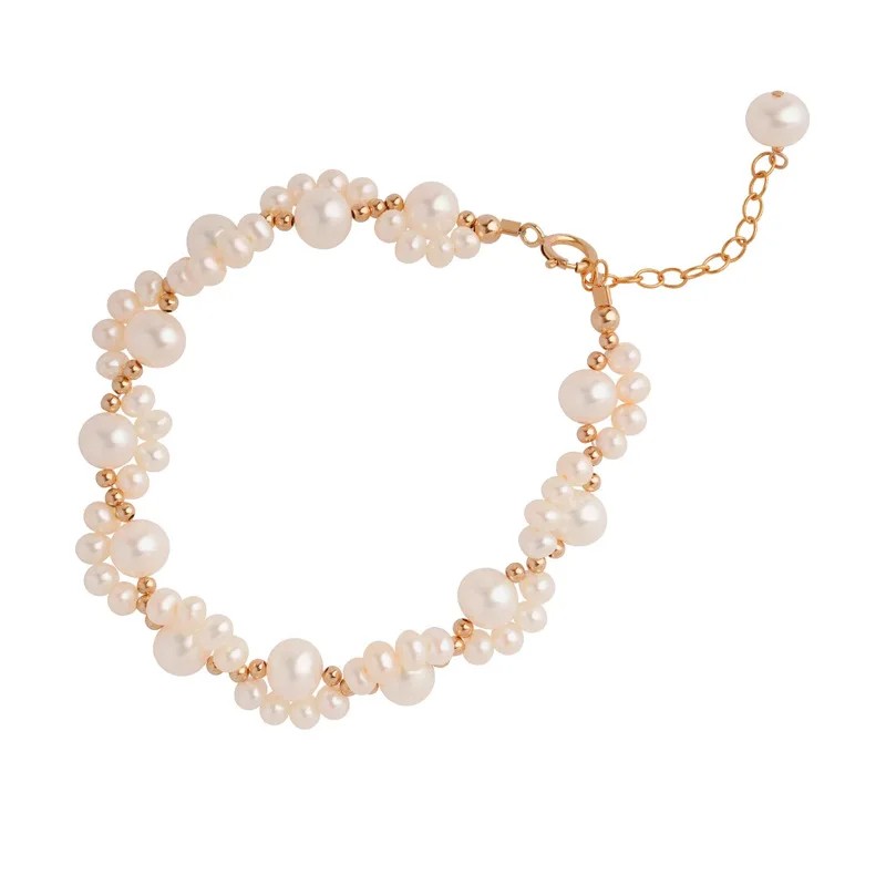 Cute Animal Paw Bracelet for Women – Gold Color French Retro Pearl Bracelet Jewelry