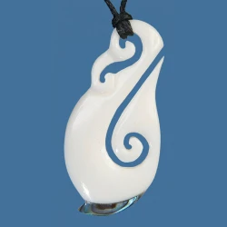 Bone Stylized Hook Pendant