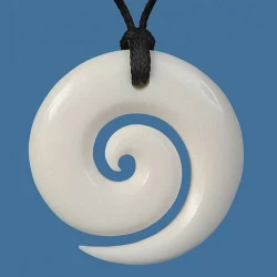 Bone Koru Pendant