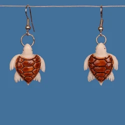 Bone Turtle Design Earrings