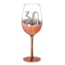 30 ROSE GOLD OMBRE WINE GLASS 430ML