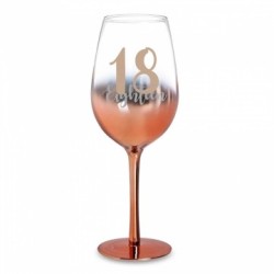 18 ROSE GOLD OMBRE WINE GLASS 430ML